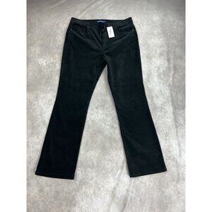 J.McLaughlin Womens Black Corduroy Jeans Size 14 Mid-Rise Straight Leg New With